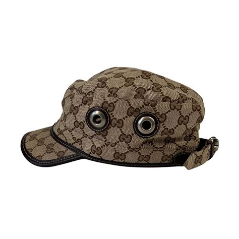 gucci chanel military hat dennim|gucci military hat canvas.